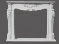 Revestimientos para chimenea con esculturas de mármol-5611 W